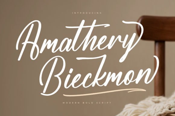 Amathery Bieckmon: A Handwritten Script Font That Feels Like a Quiet Moment of Intention