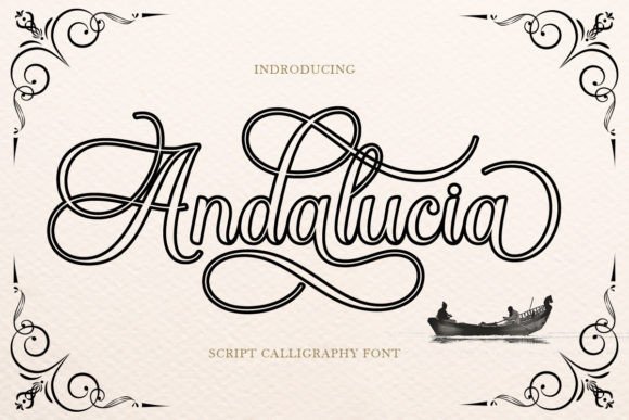 Andalucia Outline: A Refined Script Font for Elegant Branding