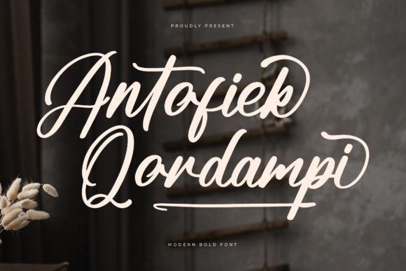 Antofiek Qordampi: A Modern Script Font with Editorial Warmth