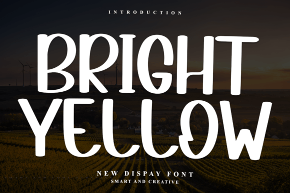 Bright Yellow Font: A Warm, Handwritten Typeface for Small Business Branding