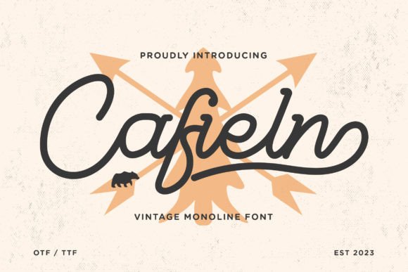 Cafieln: A Vintage Monoline Font for Handmade Charm