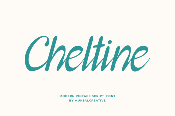 Cheltine: A Modern Vintage Script Font for Digital Branding