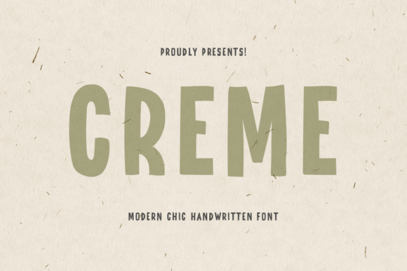 Creme Hand-Lettered Font for Crafters & Sellers