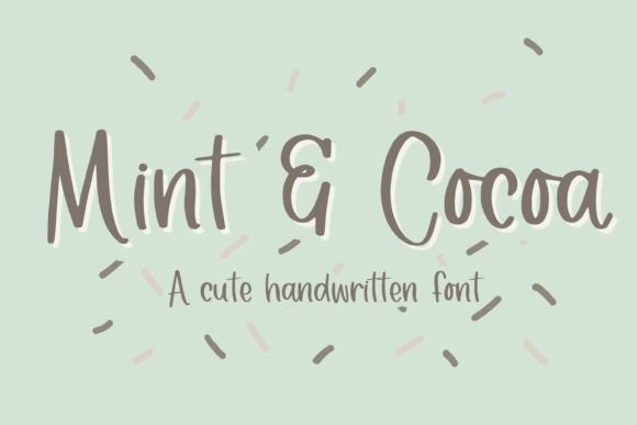 Mint Cocoa: A Handwritten Font with Editorial Warmth