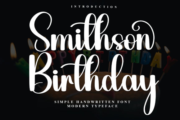 Smithson Birthday Font: Warm, Whimsical Branding for Small Businesses